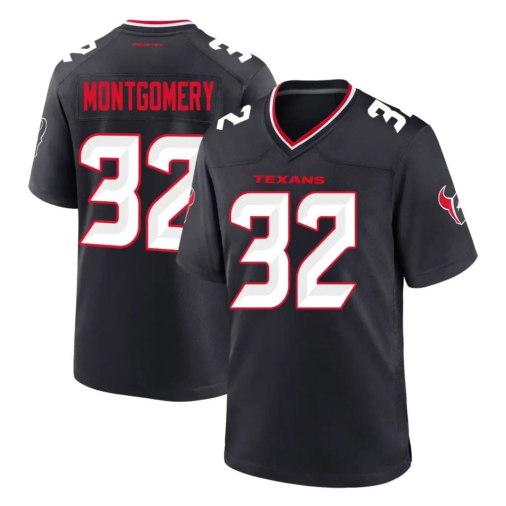 tocy H.Texans #32 David Montgomery Player Navy Team Home Game Stitched Jerseys