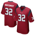 tocy H.Texans #32 David Montgomery Player Red Home Game Stitched Jerseys