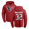 tocy H.Texans #32 David Montgomery Player Red Pro Line Pullover Hoodie Limited Game Stitched Jerseys