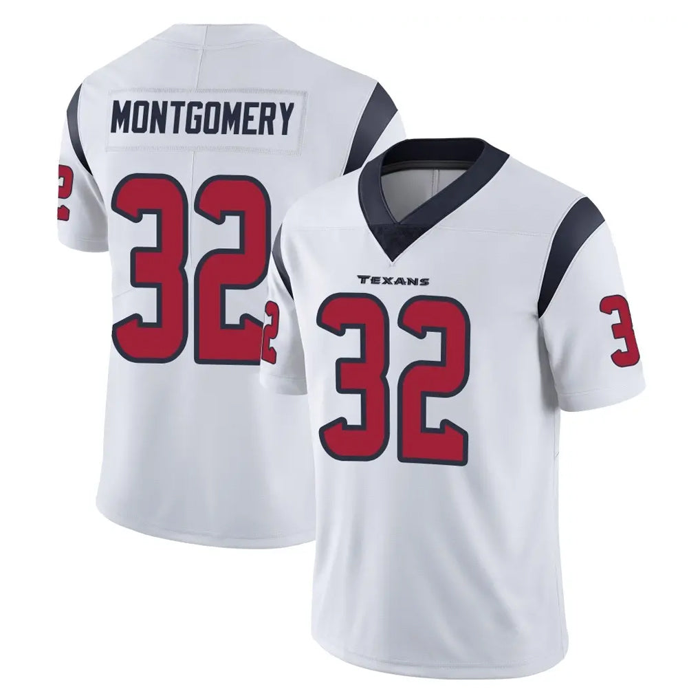 tocy H.Texans #32 David Montgomery Player White Limited Vapor Untouchable Home Game Stitched Jerseys