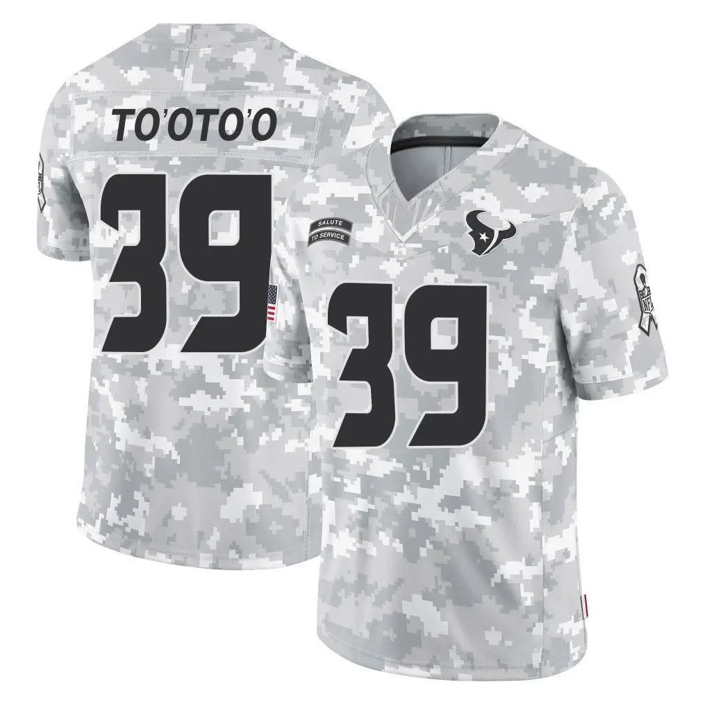 tocy H.Texans #39 Henry To'oTo'o Player Arctic Camo Salute To Service Limited Game Stitched Jerseys