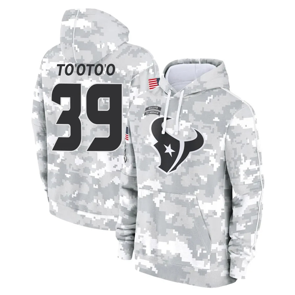tocy H.Texans #39 Henry To'oTo'o Player Arctic Camo Salute to Service Hoodies Limited Game Stitched Jerseys