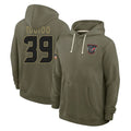 tocy H.Texans #39 Henry To'oTo'o Player Olive Salute to Service Pullover Hoodies Limited Stitched Jerseys