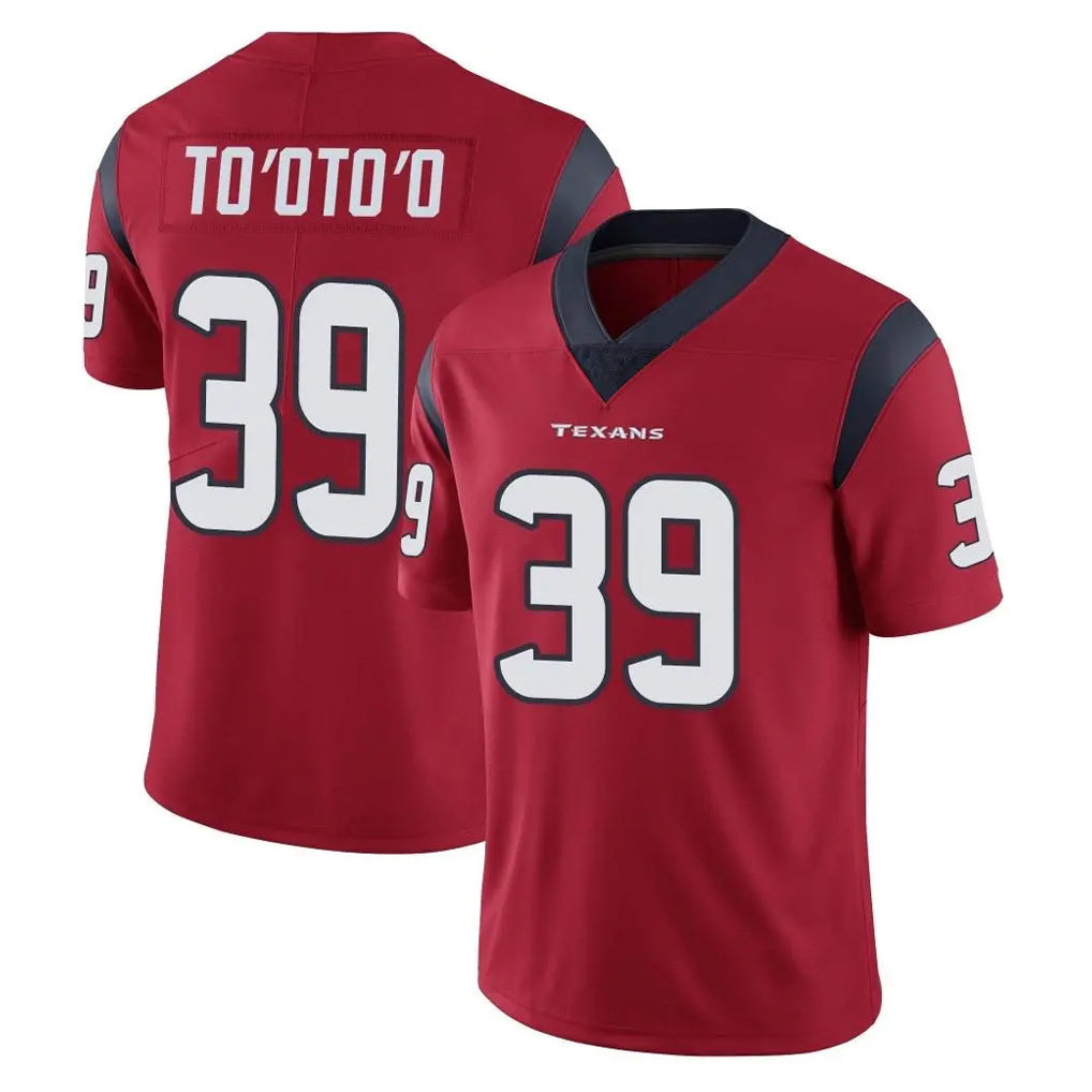tocy H.Texans #39 Henry To'oTo'o Player Red Limited Vapor Untouchable Home Game Stitched Jerseys