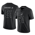 tocy H.Texans #51 Will Anderson Jr. Player Black Reflective Limited Game Stitched Jerseys