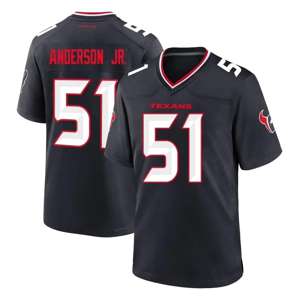 tocy H.Texans #51 Will Anderson Jr. Player Navy Team Home Game Stitched Jerseys