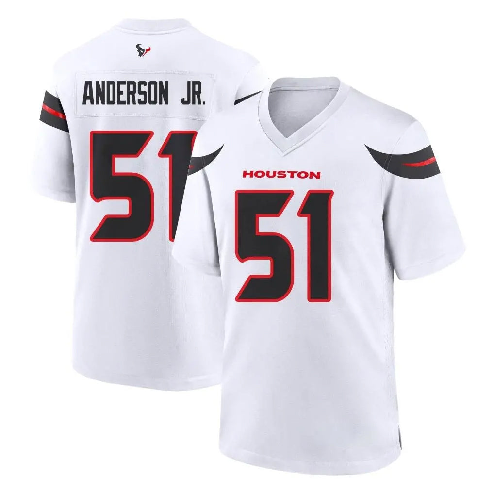 tocy H.Texans #51 Will Anderson Jr. Player White Home Game Stitched Jerseys