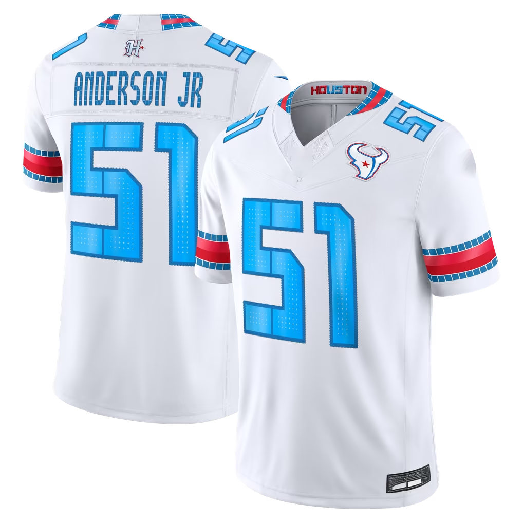 Tocy H.Texans #51 Will Anderson Jr. White 2026 Rivalries Collection Limited Stitched Jerseys