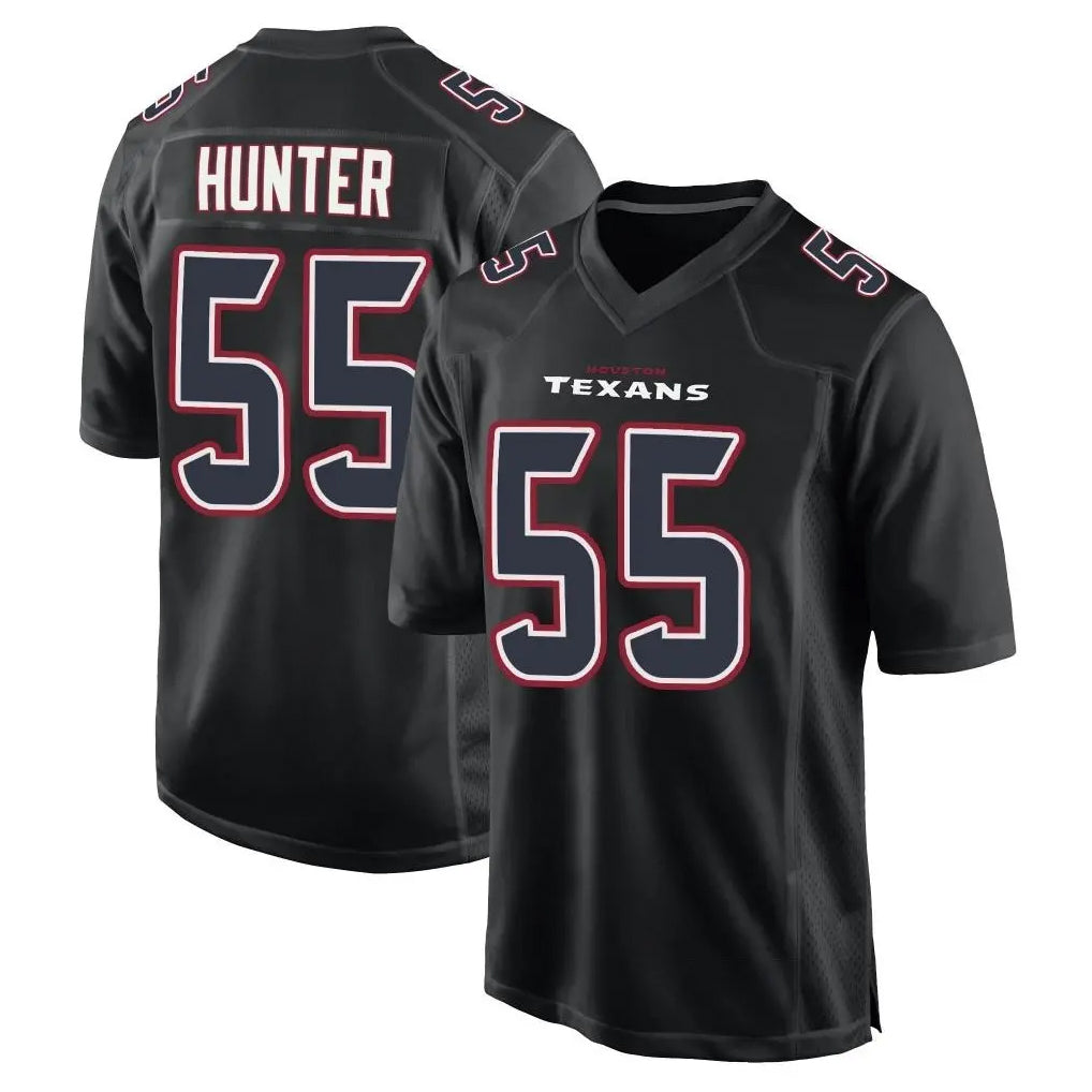 tocy H.Texans #55 Danielle Hunter Player Black Fashion Home Game Stitched Jerseys
