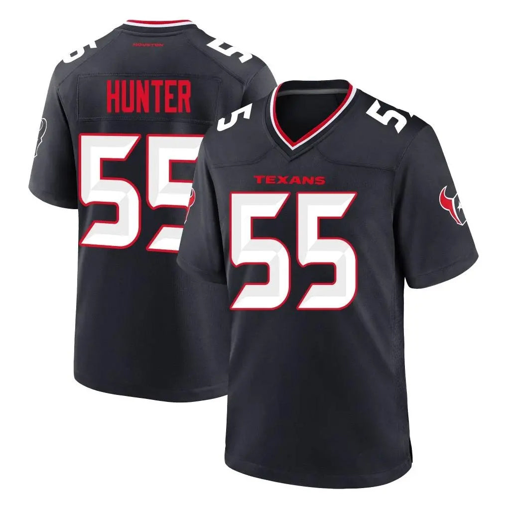 tocy H.Texans #55 Danielle Hunter Player Navy Team Home Game Stitched Jerseys