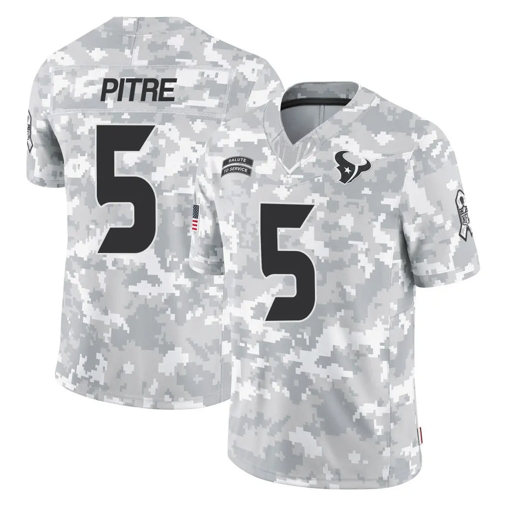 tocy H.Texans #5 Jalen Pitre Player Arctic Camo Salute To Service Limited Game Stitched Jerseys