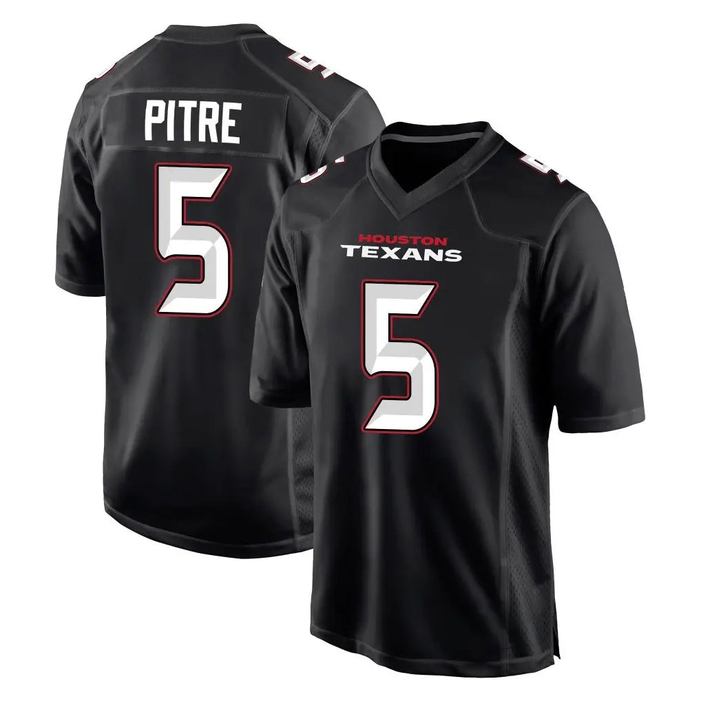 tocy H.Texans #5 Jalen Pitre Player Carbon Black Fashion Home Game Stitched Jerseys