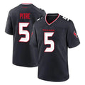 tocy H.Texans #5 Jalen Pitre Player Navy Team Home Game Stitched Jerseys