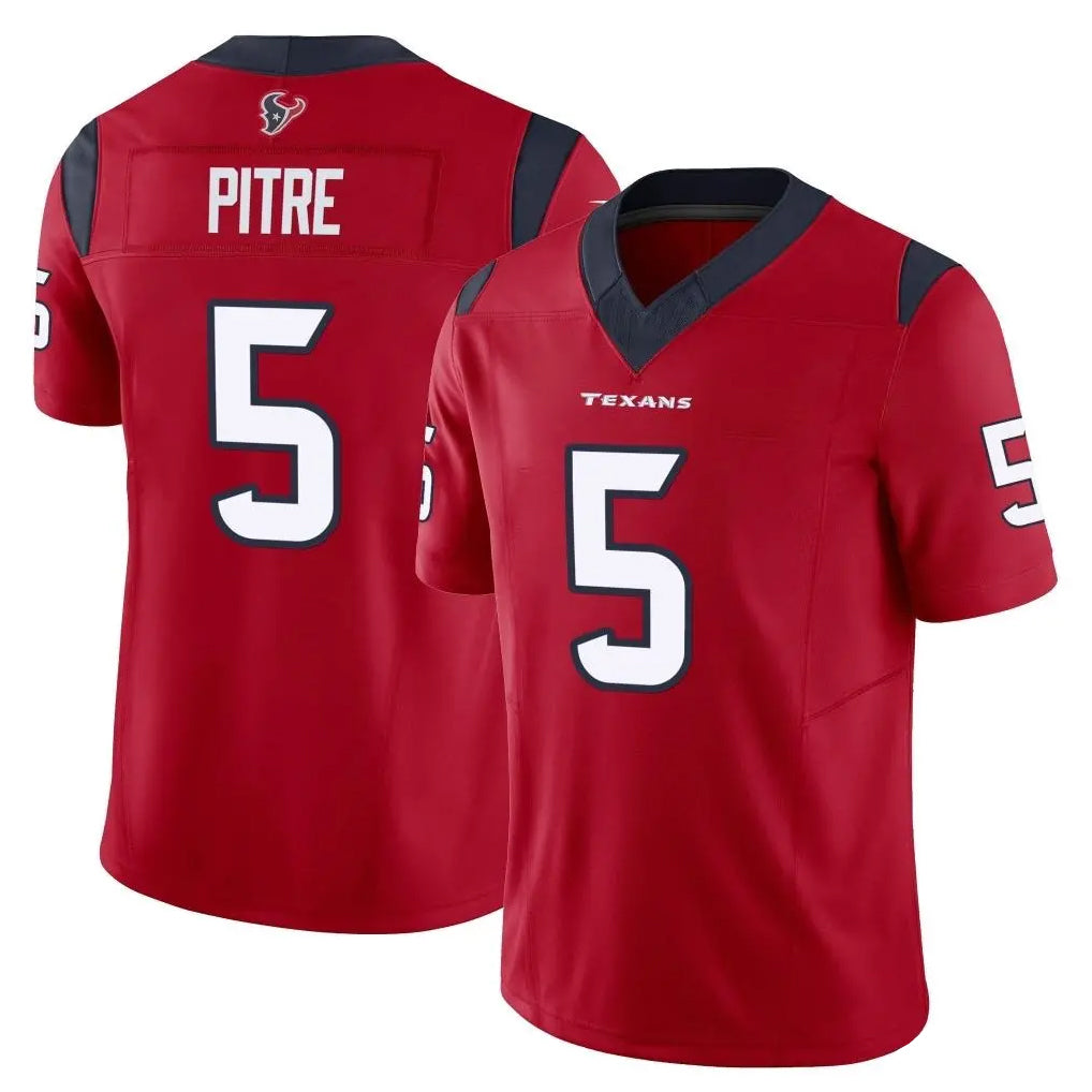tocy H.Texans #5 Jalen Pitre Player Red Limited Vapor F.U.S.E. Home Game Stitched Jerseys