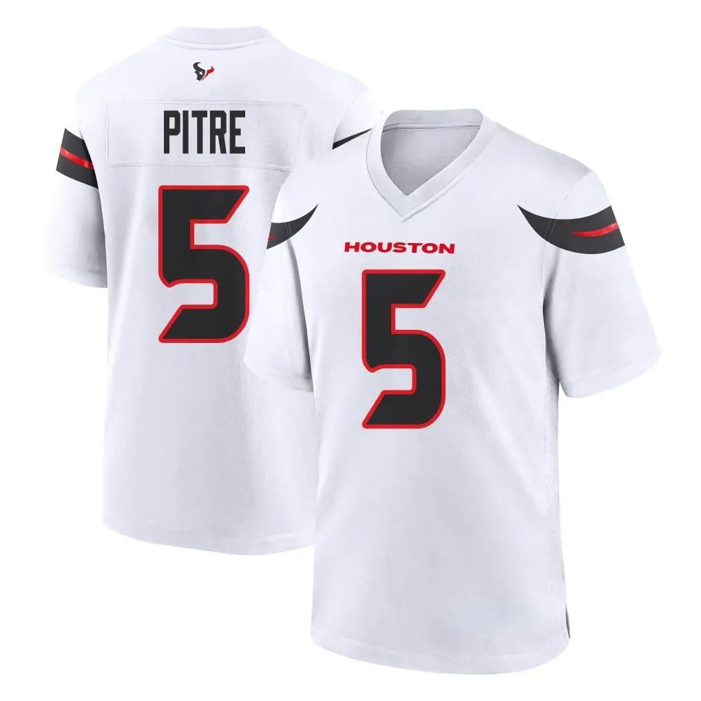 tocy H.Texans #5 Jalen Pitre Player White Home Game Stitched Jerseys