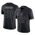 tocy H.Texans #69 Ed Ingram Player Black Reflective Limited Game Stitched Jerseys