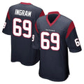 tocy H.Texans #69 Ed Ingram Player Navy Home Game Stitched Jerseys