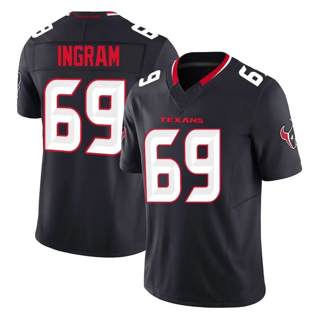 tocy H.Texans #69 Ed Ingram Player Navy Limited Alternate Vapor F.U.S.E. Home Game Stitched Jerseys