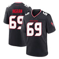 tocy H.Texans #69 Ed Ingram Player Navy Team Home Game Stitched Jerseys