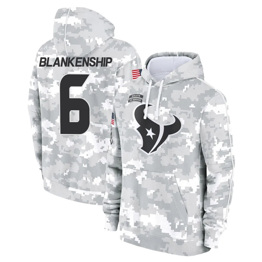 tocy H.Texans #6 Reed Blankenship Player Arctic Camo Salute to Service Hoodies Limited Game Stitched Jerseys