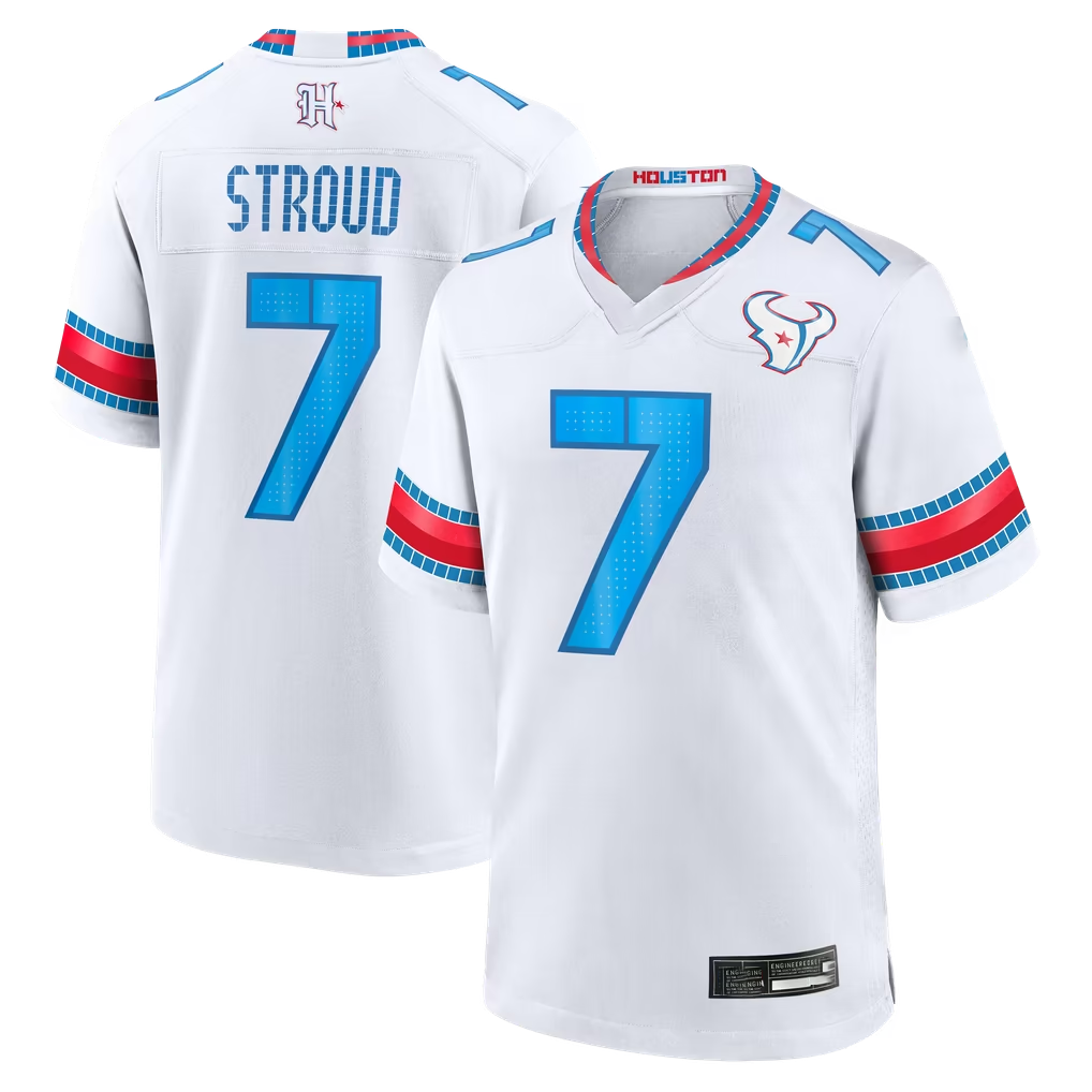 Tocy H.Texans #7 C.J. Stroud White 2026 Rivalries Collection Game Stitched Jerseys