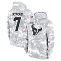 tocy H.Texans #7 CJ Stroud Player Arctic Camo Salute to Service Hoodies Limited Game Stitched Jerseys