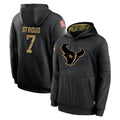 tocy H.Texans #7 CJ Stroud Player Black Salute to Service Hoodies Limited Game Stitched Jerseys