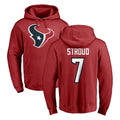 tocy H.Texans #7 CJ Stroud Player Red Pro Line Pullover Hoodie Limited Game Stitched Jerseys
