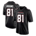tocy H.Texans #81 Jayden Higgins Player Carbon Black Fashion Home Game Stitched Jerseys