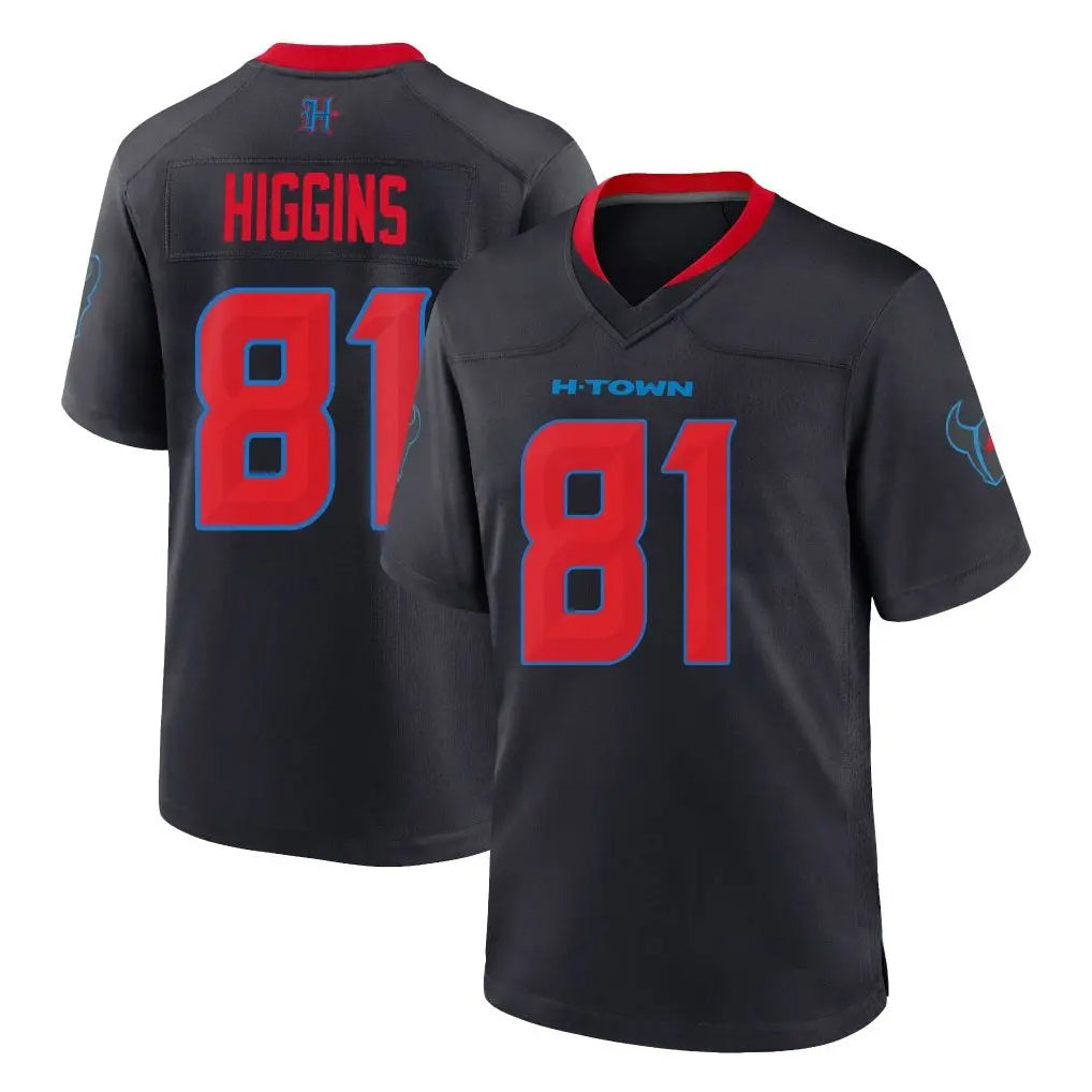 tocy H.Texans #81 Jayden Higgins Player Navy 2nd Alternate Home Game Stitched Jerseys