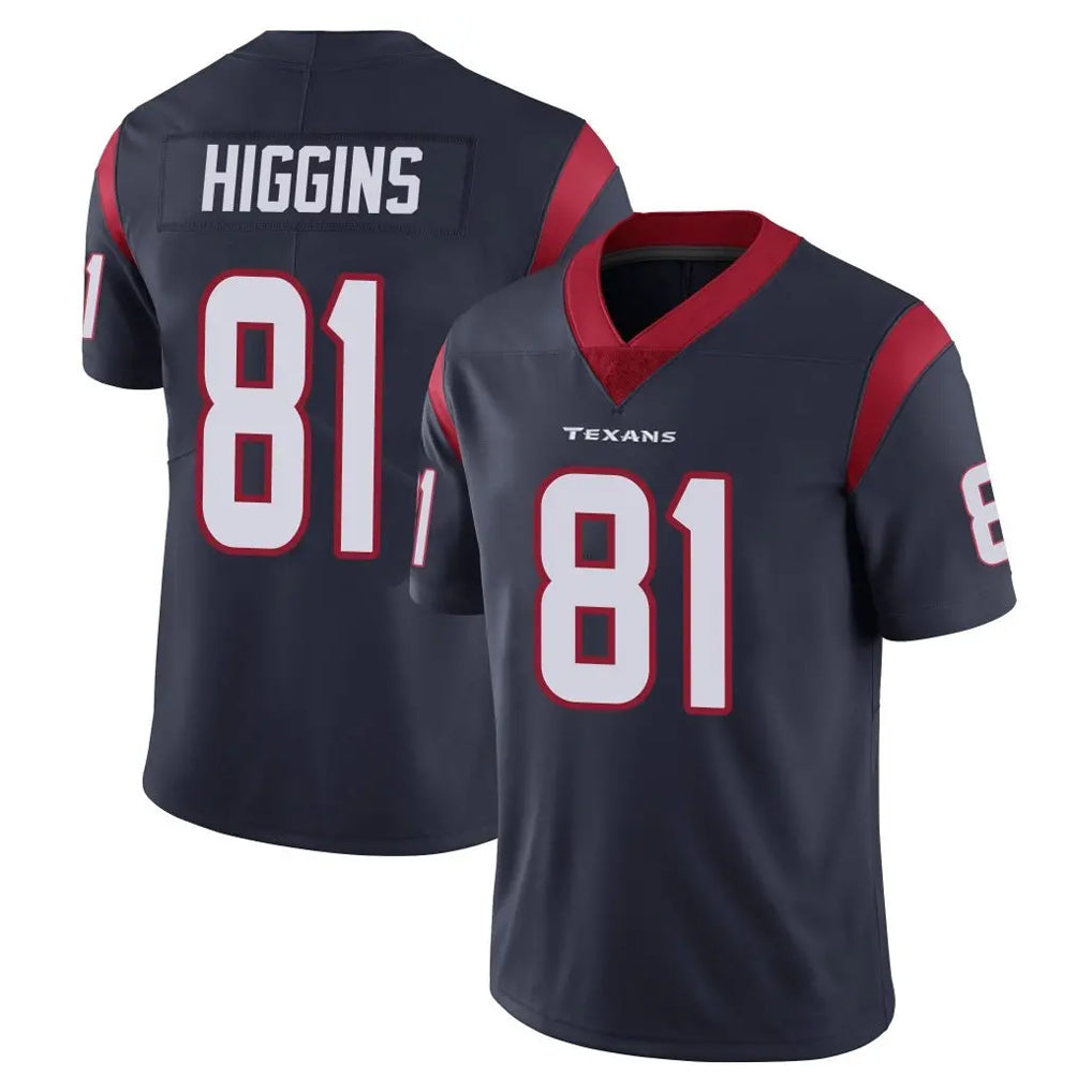 tocy H.Texans #81 Jayden Higgins Player Navy Limited Vapor Untouchable Home Game Stitched Jerseys