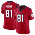tocy H.Texans #81 Jayden Higgins Player Red Limited Vapor F.U.S.E. Home Game Stitched Jerseys