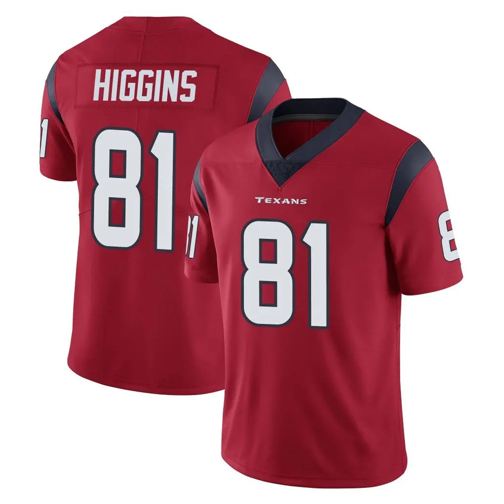 tocy H.Texans #81 Jayden Higgins Player Red Limited Vapor Untouchable Home Game Stitched Jerseys