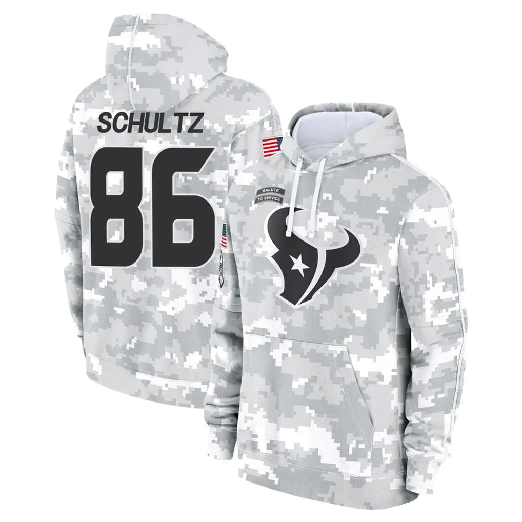 tocy H.Texans #86 Dalton Schultz Player Arctic Camo Salute to Service Hoodies Limited Game Stitched Jerseys
