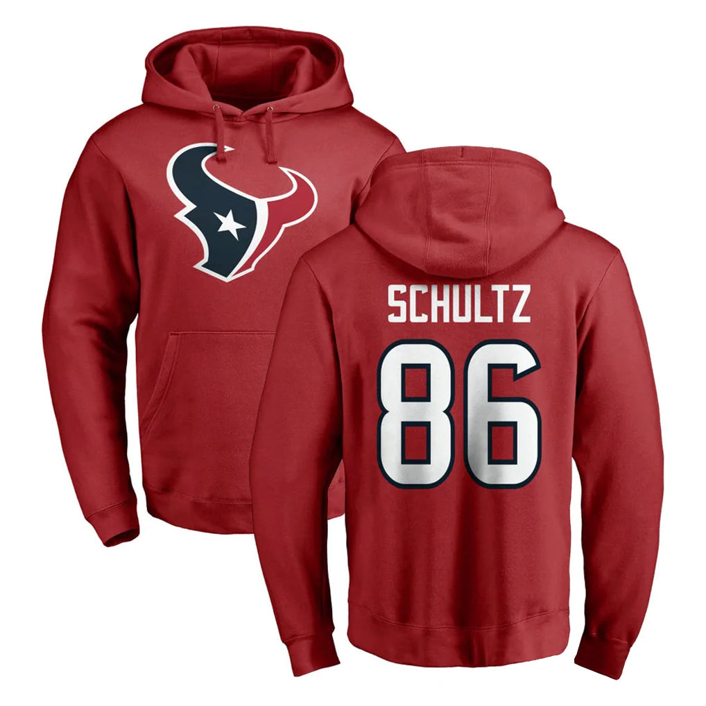 tocy H.Texans #86 Dalton Schultz Player Red Pro Line Pullover Hoodie Limited Game Stitched Jerseys