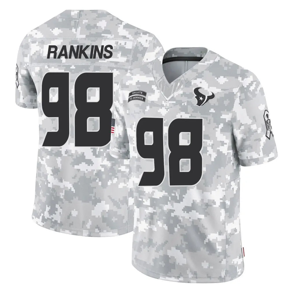 tocy H.Texans #98 Sheldon Rankins Player Arctic Camo Salute To Service Limited Game Stitched Jerseys