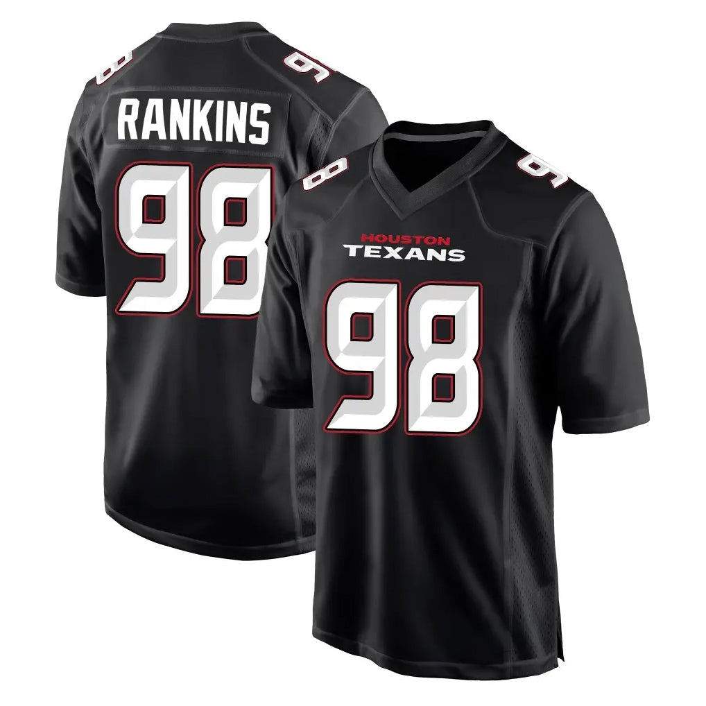 tocy H.Texans #98 Sheldon Rankins Player Carbon Black Fashion Home Game Stitched Jerseys