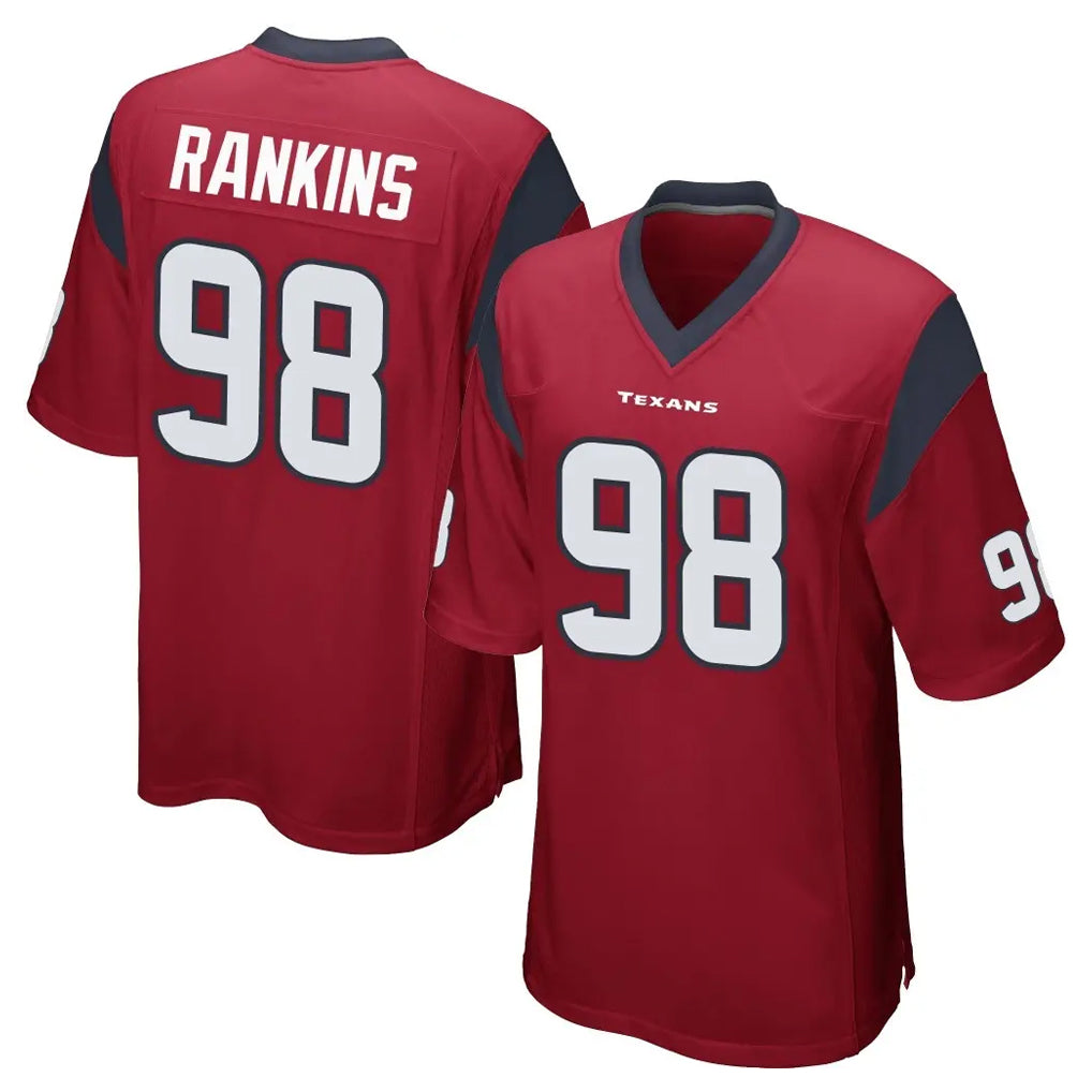 tocy H.Texans #98 Sheldon Rankins Player Red Home Game Stitched Jerseys
