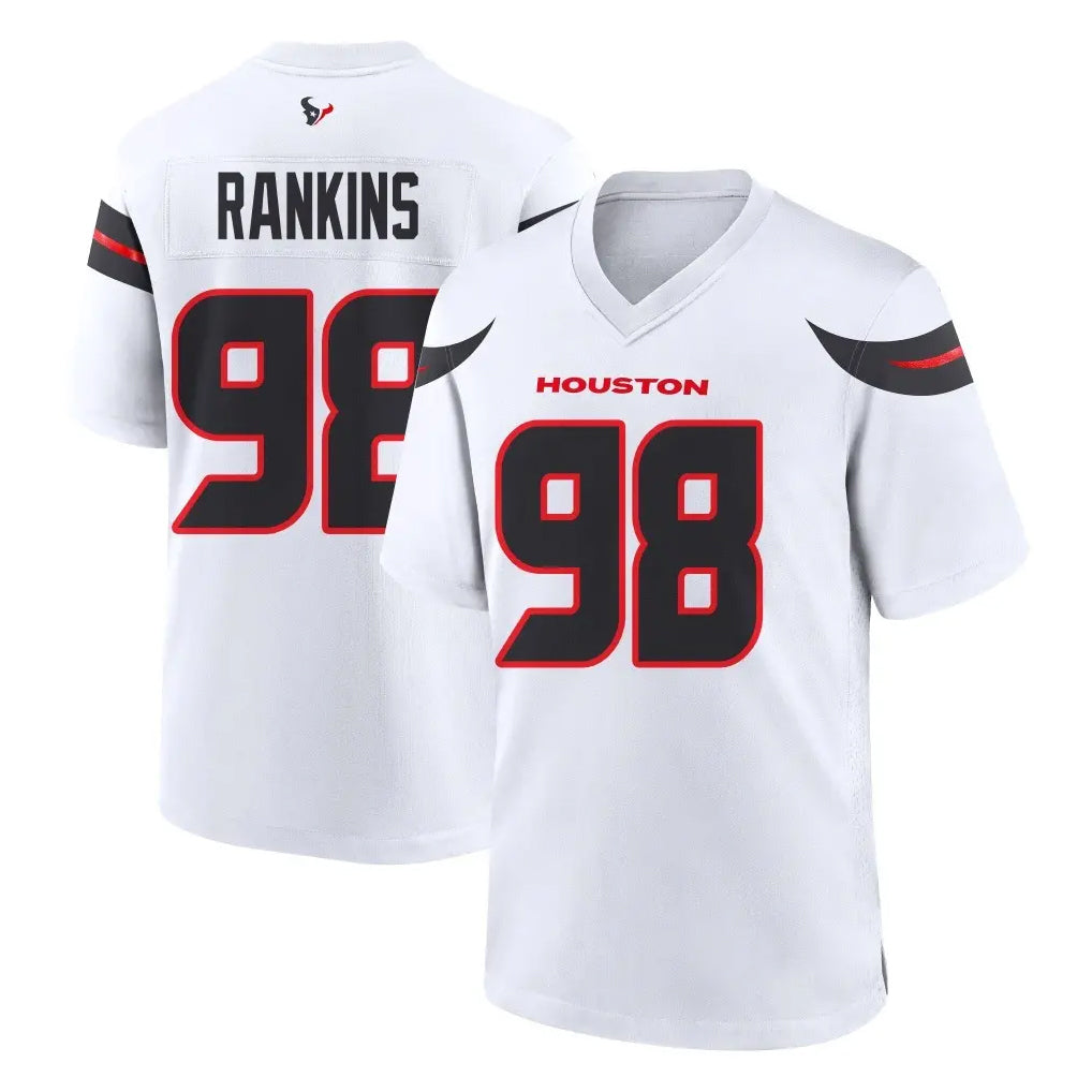 tocy H.Texans #98 Sheldon Rankins Player White Home Game Stitched Jerseys