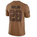 tocy IN.Colts #28 Jonathan Taylor Brown 2023 Salute To Service Limited Jersey Stitched Jersey