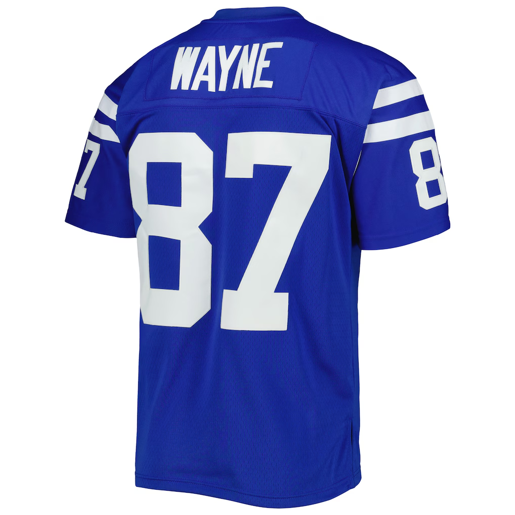 tocy IN.Colts #87 Reggie Wayne Mitchell & Ness Royal Legacy Replica Jersey
