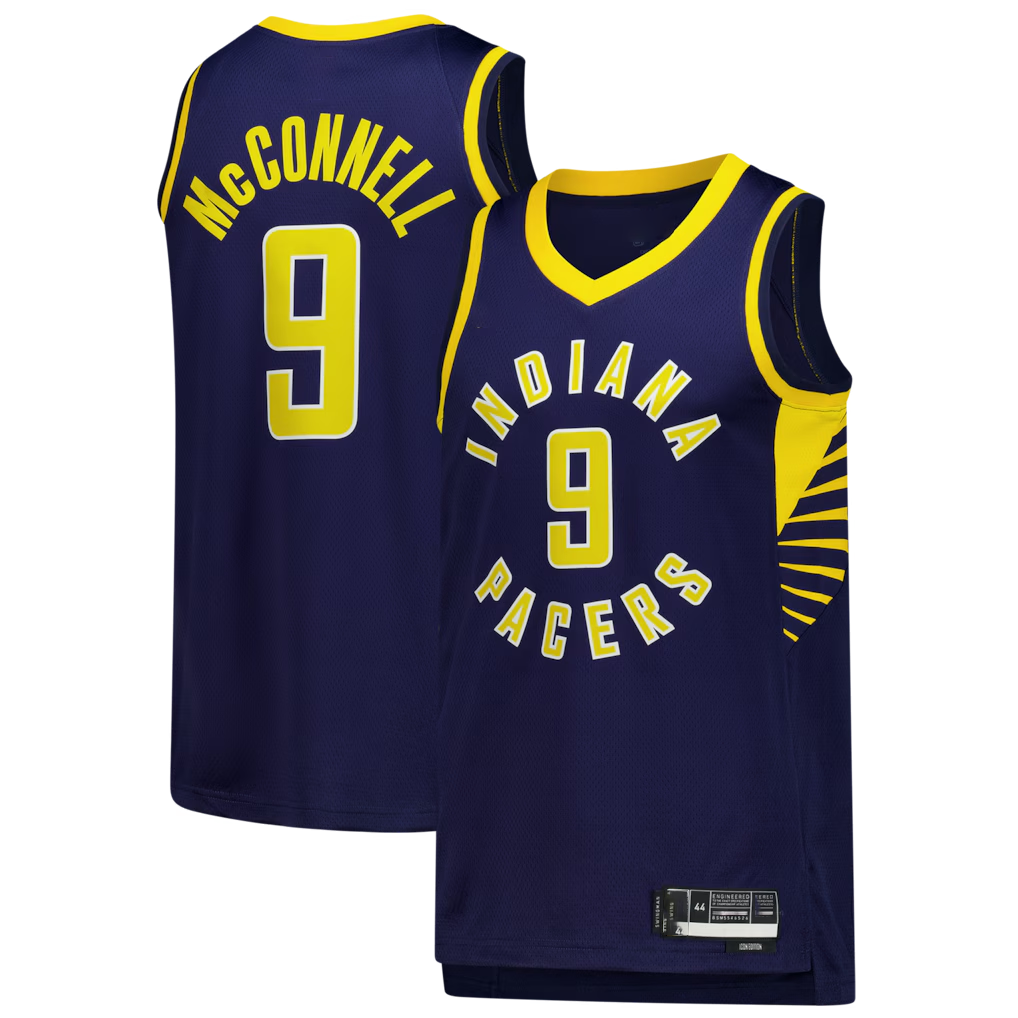 tocy I.Pacers #9 T.J. McConnell Navy Swingman Jerseys - Icon Edition