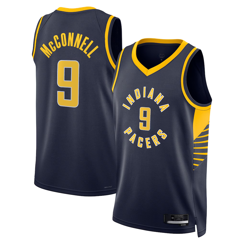 tocy I.Pacers #9 T.J. McConnell Navy Swingman Replica Jerseys - Icon Edition