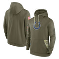 tocy IN.Colts Olive Salute To Service Hoodies Limited Blank Player Stitched Jerseys