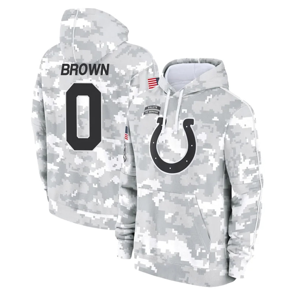 tocy IN.Colts #0 Camryn Bynum Player Arctic Camo Salute to Service Hoodies Limited Game Stitched Jerseys