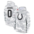 tocy IN.Colts #0 Camryn Bynum Player Arctic Camo Salute to Service Hoodies Limited Game Stitched Jerseys