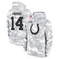 tocy IN.Colts #14 Alec Pierce Player Arctic Camo Salute to Service Hoodies Limited Game Stitched Jerseys