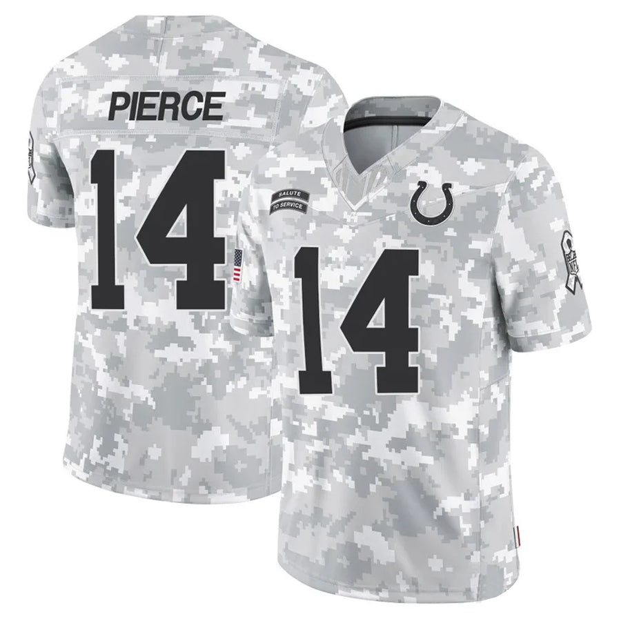 tocy IN.Colts #14 Alec Pierce Player Arctic Camo Salute to Service Limited Stitched Jerseys