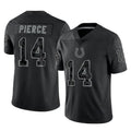 tocy IN.Colts #14 Alec Pierce Player Black Reflective Limited Game Stitched Jerseys