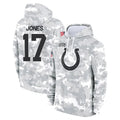 tocy IN.Colts #17 Daniel Jones Player Arctic Camo Salute to Service Hoodies Limited Game Stitched Jerseys